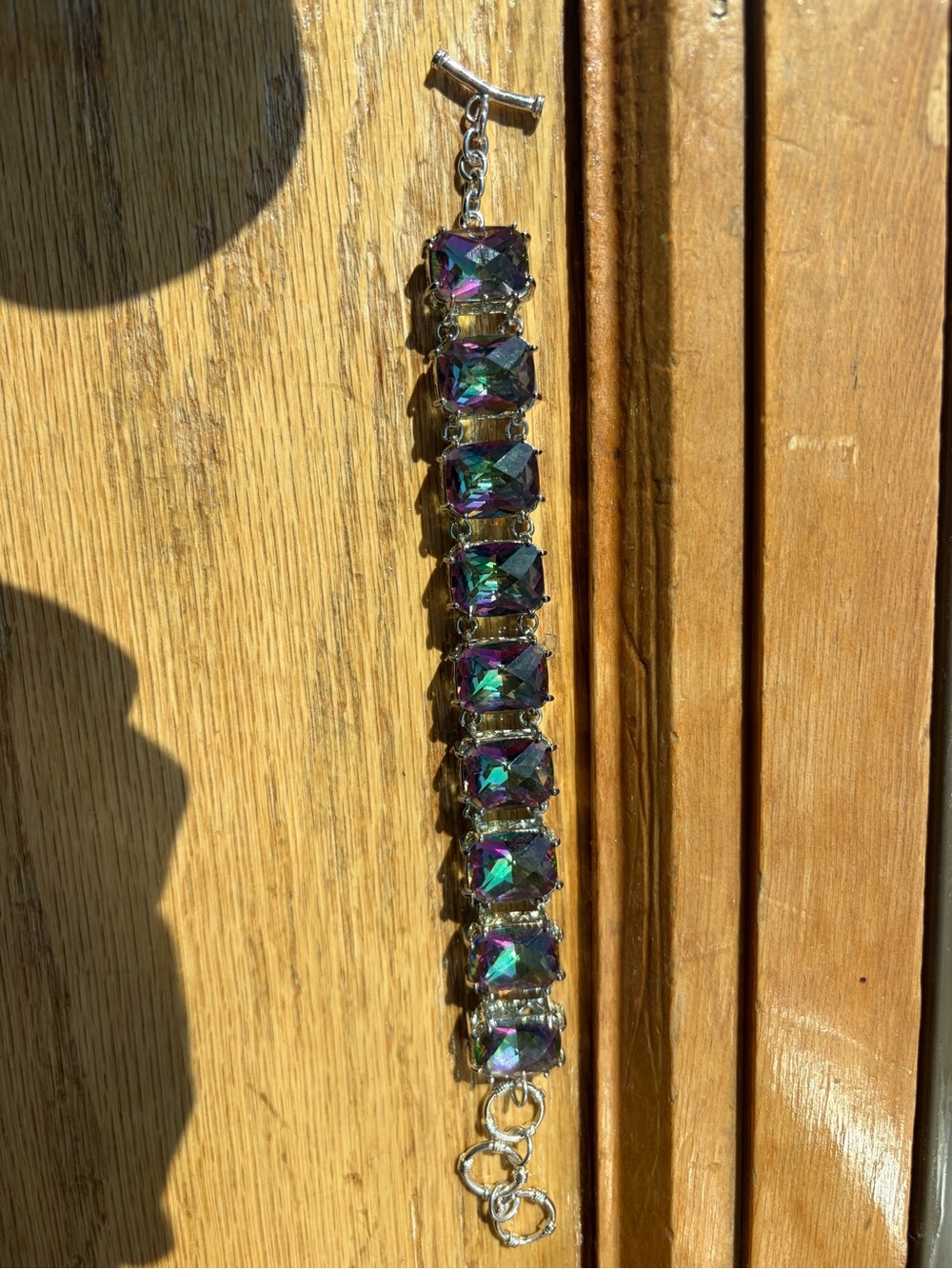 925 STERLING SILVER MYSTIC TOPAZ BRACELET - Picture 9 of 13